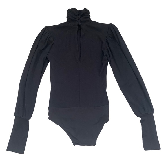 Rachel Pally Luxe Rib Eloise Black Long Sleeve Bodysuit. Size Small. - Picture 7 of 11